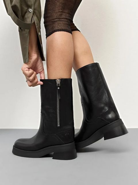 Miista botki zamszowe Gunda damskie kolor czarny na słupku E8_4039