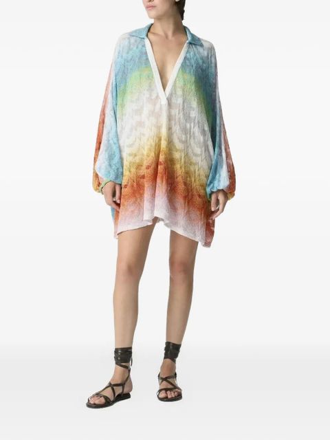 Missoni V-neck cover-up kaftan - Blue - zdjęcie produktu nr 2