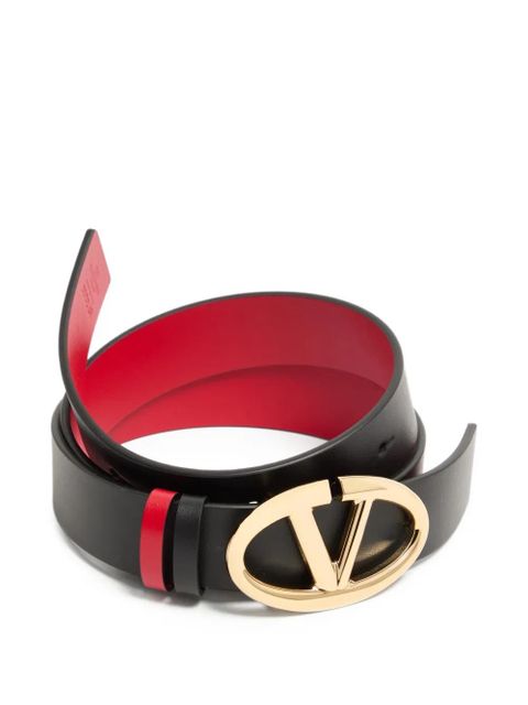 Valentino Garavani Vlogo The Bold Edition reversible calfskin belt, 30mm - Black - zdjęcie produktu nr 2