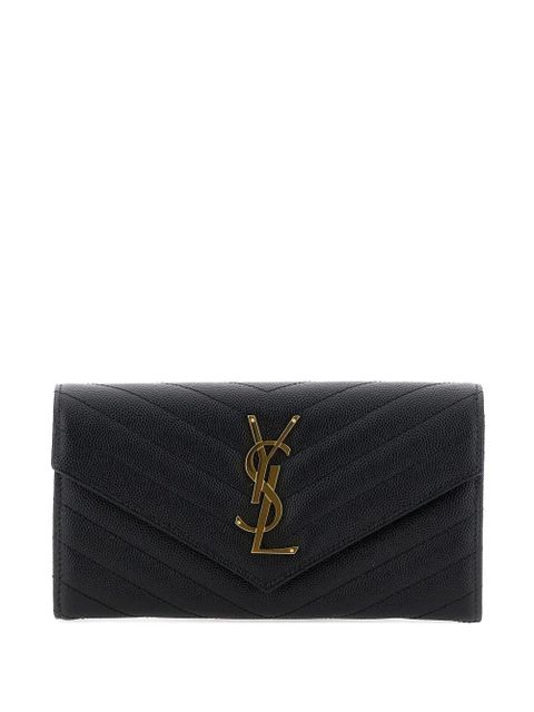 Saint Laurent logo-appliqué wallet - Black - zdjęcie produktu nr 1