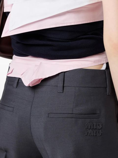 Miu Miu pressed-crease trousers - Grey