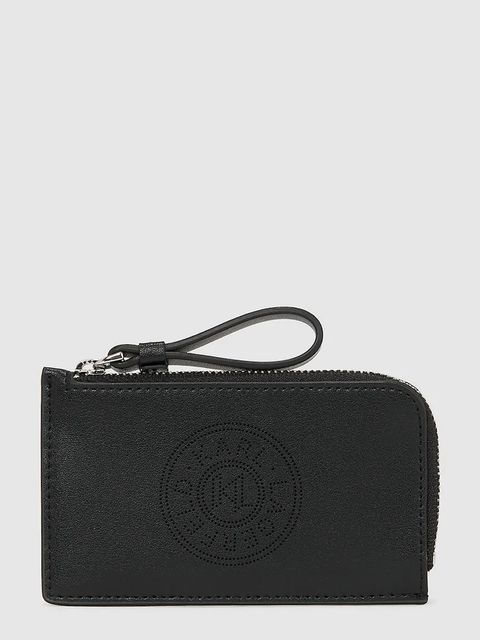 Karl Lagerfeld portfel skórzany K/CIRCLE damski kolor czarny A4W32024 - zdjęcie produktu nr 1