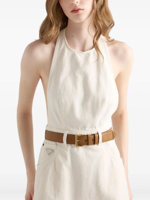 Prada denim mini dress - White