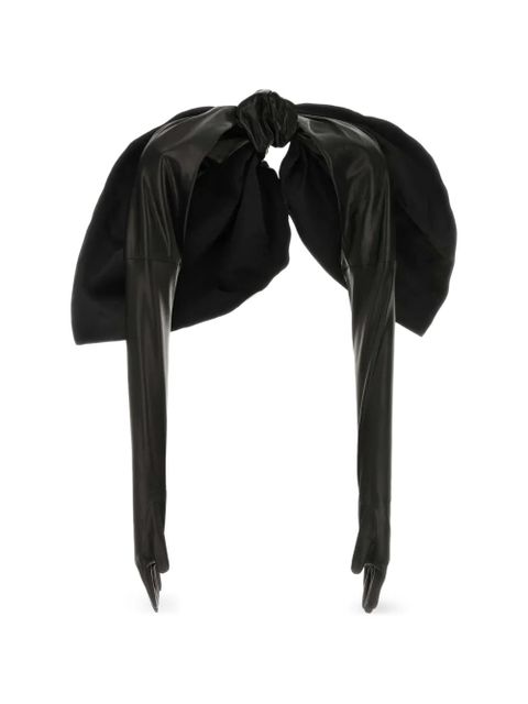 Givenchy bow-detail sleeved gloves - Black - zdjęcie produktu nr 1