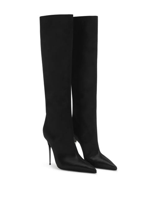 Dolce & Gabbana logo-plaque leather boots - Black - zdjęcie produktu nr 2