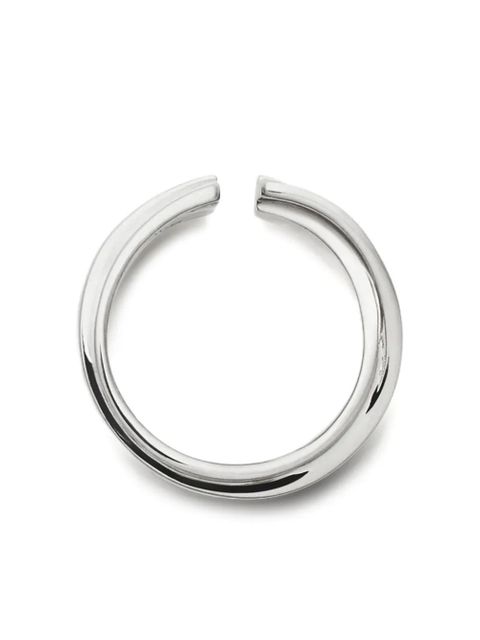 MM6 Maison Margiela Triple Logo Numeric Signature earring - Silver - zdjęcie produktu nr 2