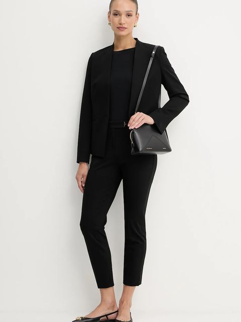 BOSS marynarka kolor czarny jednorzędowa gładka 50541998