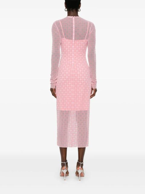 Givenchy flocked-logo midi dress - Pink - zdjęcie produktu nr 2