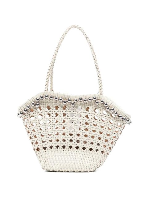 Osoi Lip woven beaded shoulder bag - White - zdjęcie produktu nr 1