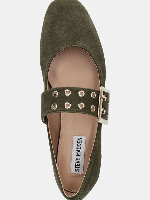 Steve Madden baleriny zamszowe Atlantica kolor zielony 11004770