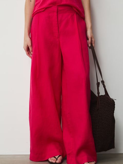 Medicine spodnie wide leg damskie lniane - zdjęcie produktu nr 2