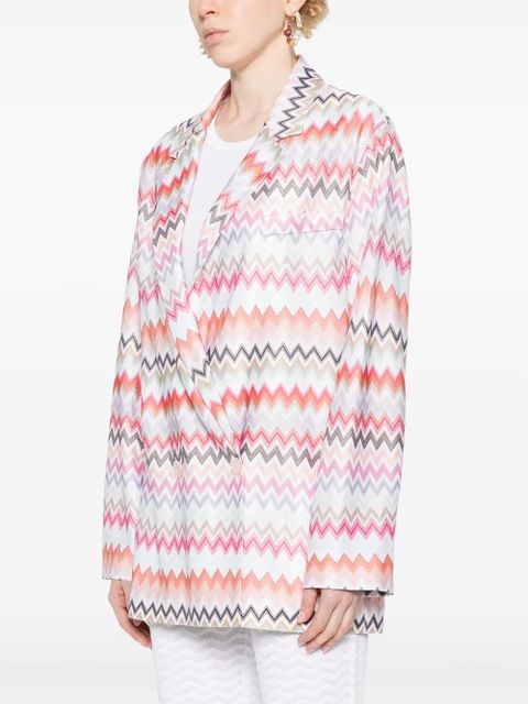 Missoni zigzag-woven blazer - White