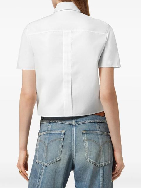 Versace Cameo logo-embroidered shirt - White