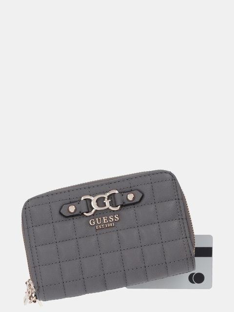 Guess portfel NADIRA damski kolor szary SWQG84 24164