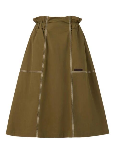 Marni contrast-stitching midi skirt - Green - zdjęcie produktu nr 1