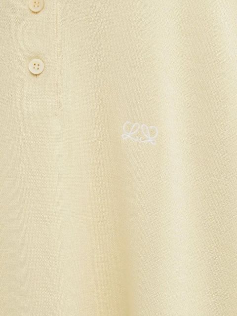 LOEWE button embroidered polo shirt - Yellow