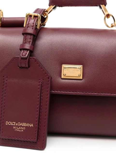 Dolce & Gabbana logo-plaque tote bag - Red