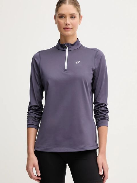 Asics longsleeve sportowy kolor fioletowy z półgolfem 2012D294 - zdjęcie produktu nr 1