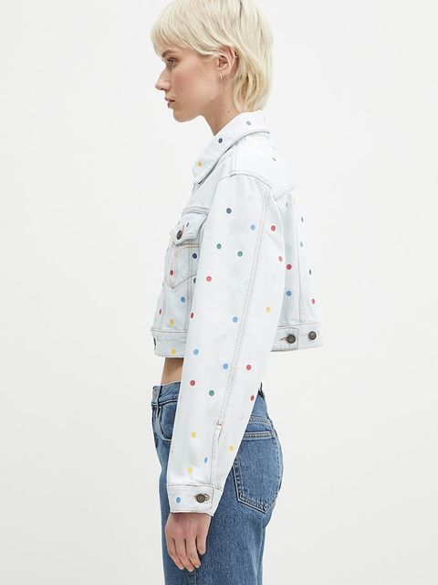 Fiorucci kurtka jeansowa bawełniana Confetti Dot Cropped Denim - zdjęcie produktu nr 2