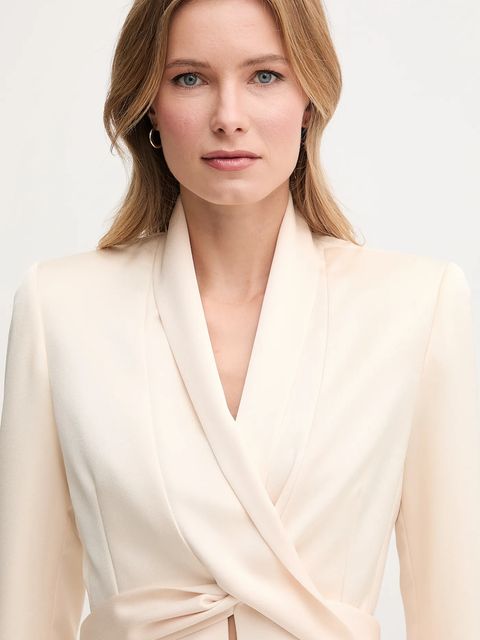 Sandro Ferrone marynarka kolor beżowy jednorzędowa gładka S23XBEBORIELLO