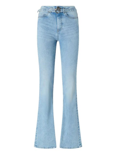 PINKO buckle-embellished flared jeans - Blue - zdjęcie produktu nr 1