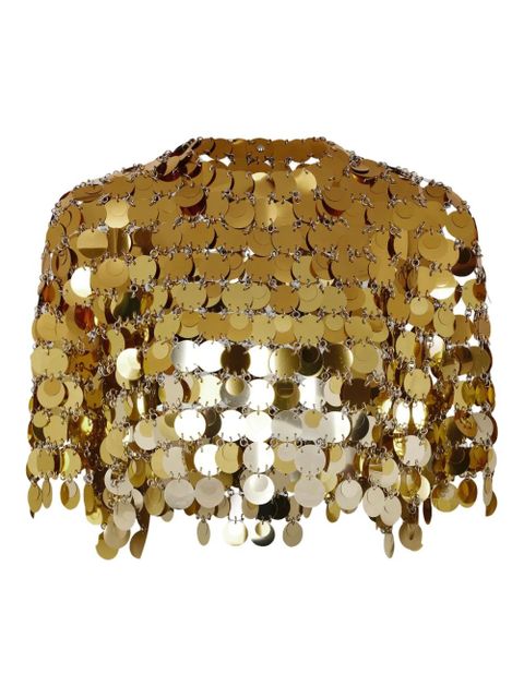 Rabanne chainmail-embellished cropped top - Gold - zdjęcie produktu nr 1