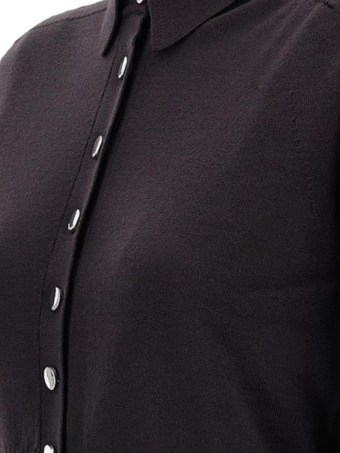 Sportmax pointed-collar button cardigan - Brown