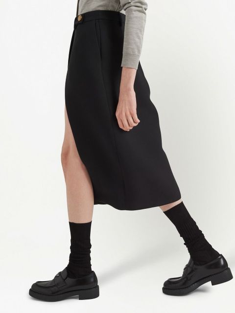Prada tricotine midi skirt - Black