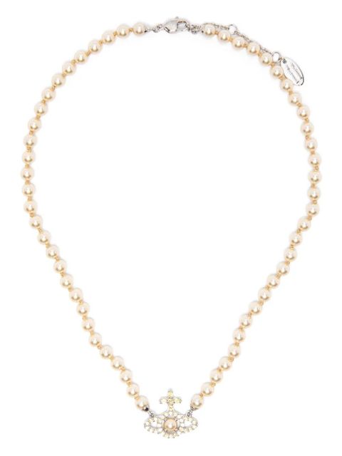 Vivienne Westwood Olympia pearl stones necklace - Gold - zdjęcie produktu nr 1
