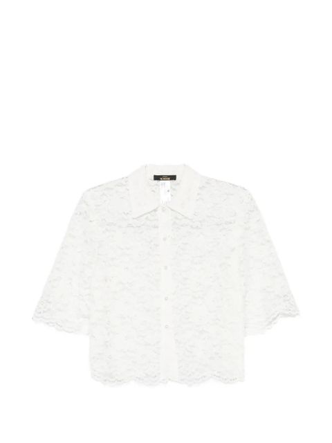 TWINSET lace-patterned short-sleeve shirt - White - zdjęcie produktu nr 1