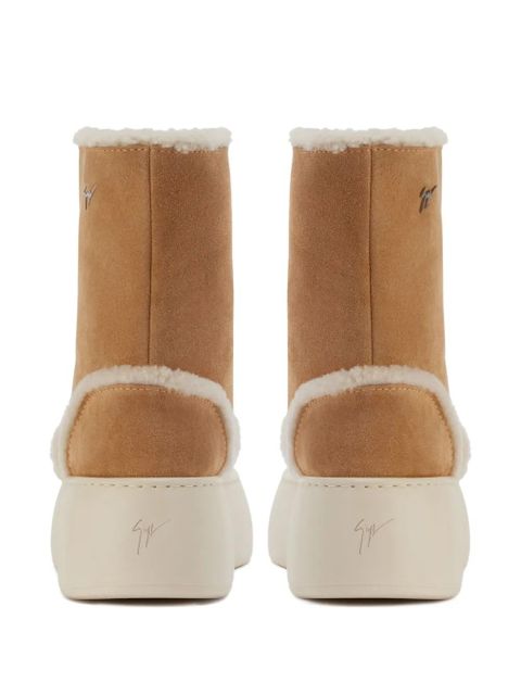Giuseppe Zanotti Gz League shearling platform boots - Brown - zdjęcie produktu nr 2