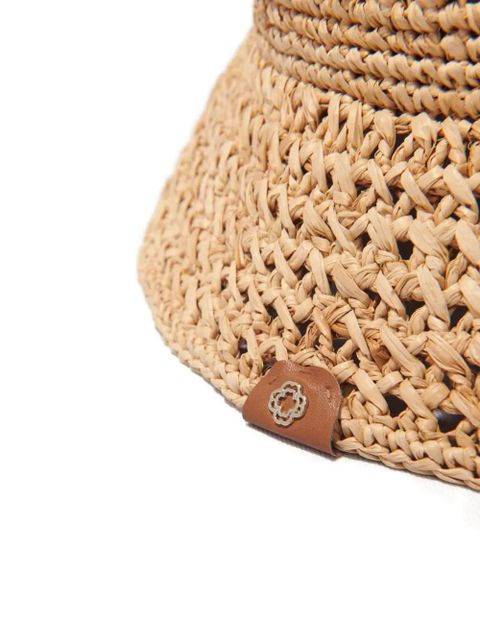 Maje raffia patch hat - Neutrals