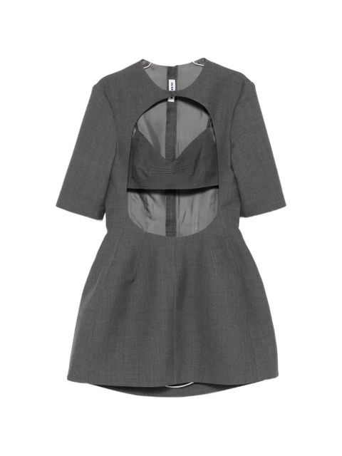 Jil Sander cut-out short-sleeve mini dress - Grey - zdjęcie produktu nr 1