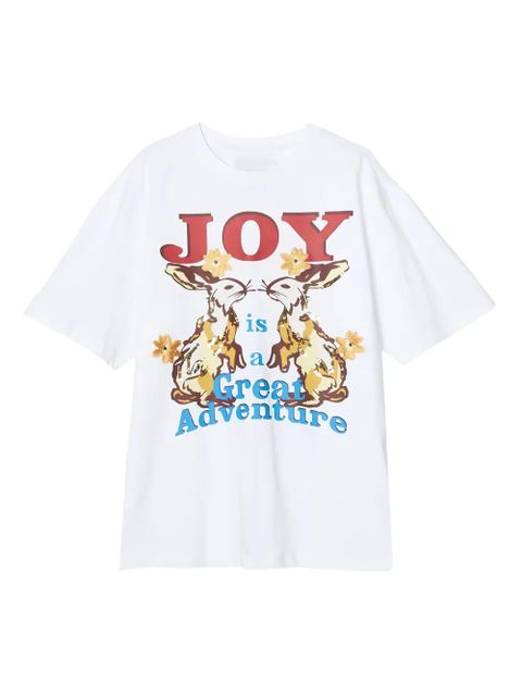 3.1 Phillip Lim embroidered-florals graphic T-shirt - White - zdjęcie produktu nr 1