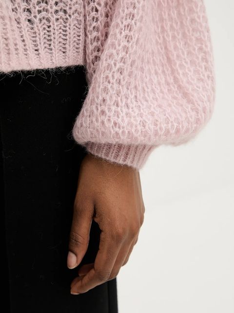 BOSS Orange kardigan z domieszką wełny damski kolor różowy lekki 50545878