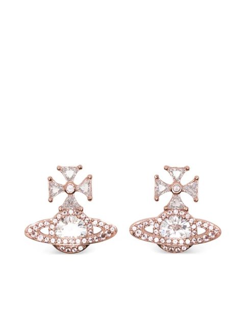 Vivienne Westwood orb cross brass earrings - Pink - zdjęcie produktu nr 1