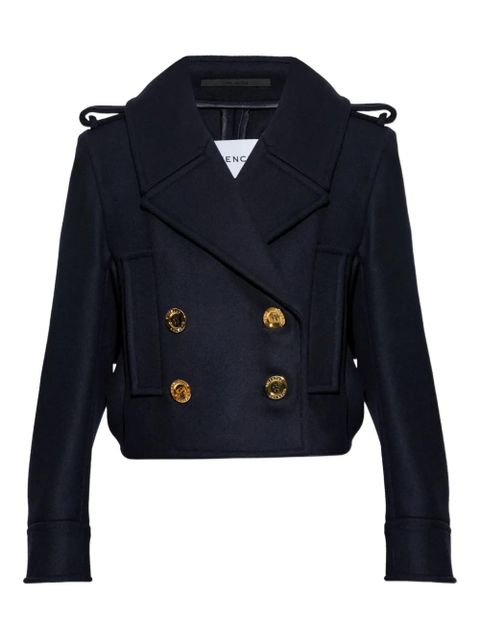 Givenchy gold-tone button wool jacket - Blue - zdjęcie produktu nr 1