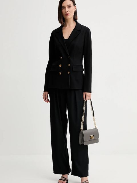 Guess marynarka MAELICE kolor czarny dwurzędowa gładka W5YN39 KCMU2 - zdjęcie produktu nr 2