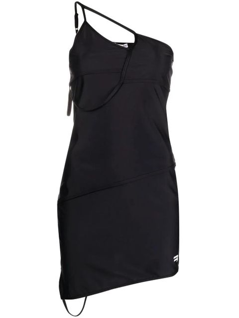 Balenciaga asymmetric-panelled bodycon dress - Black