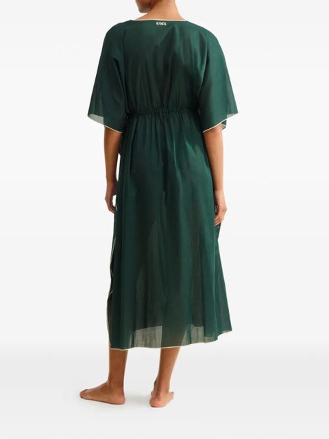 ERES Voilier v-neck drawstring dress - Green