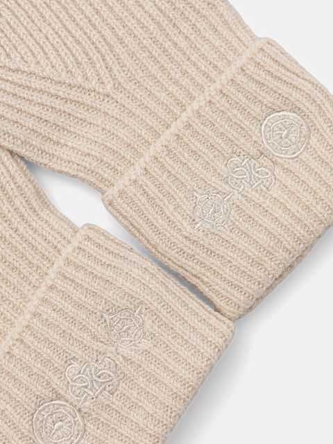 Guess rękawiczki z dodatkiem wełny CRESIDIA damskie kolor beżowy AW5405 POL02 - zdjęcie produktu nr 2