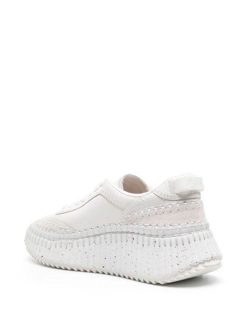Chloé Nama whipstitch-detailed sneakers - White