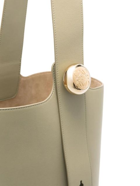 LOEWE medium Pebble leather bag - Green