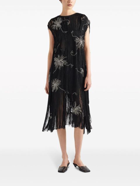 Prada fringed embroidered dress - Black - zdjęcie produktu nr 2