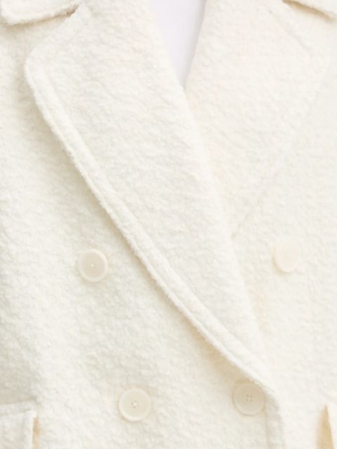 BOSS Orange płaszcz z dodatkiem wełny kolor biały 50548664