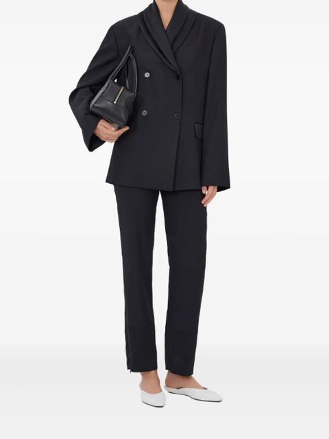 LouLou de Saison Jiha double-breasted shawl collar jacket - Black