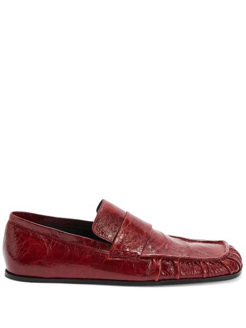Jil Sander leather loafers - Red - zdjęcie produktu nr 1