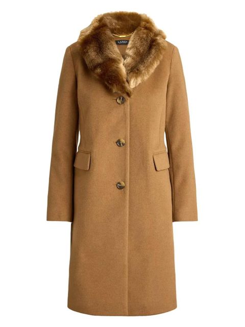 Lauren Ralph Lauren shawl-collar button coat - Brown - zdjęcie produktu nr 1