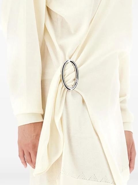 The Attico Hurely wrap V-neck mini dress - Neutrals