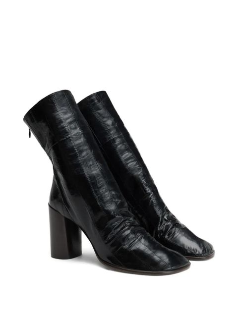 LEMAIRE 80mm Glove Eel leather block-heel boots - Black - zdjęcie produktu nr 2